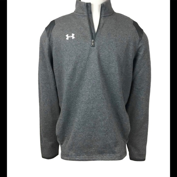 Under Armour Carbon Heather Hustle Fleece 1/4 Zip - Picture 1 of 1